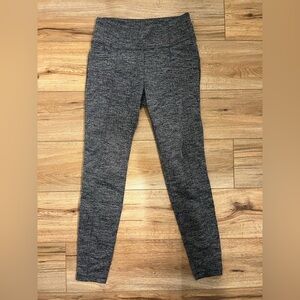 Athleta Charcoal and Black Patterned Leggings
